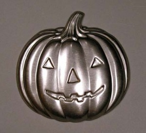 Stamped Metal Pumpkin Image