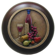 Wine Cellar Walnut/Pewter Cabinet Knob