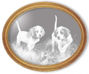 Beginner's Luck Etched Dog Mirror