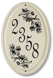 Oval Ceramic Address Plaque